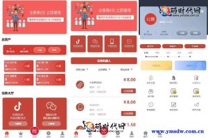 最新抖音在线点赞任务发布接单运营平台web系统源码多支付渠道分层会员系统
