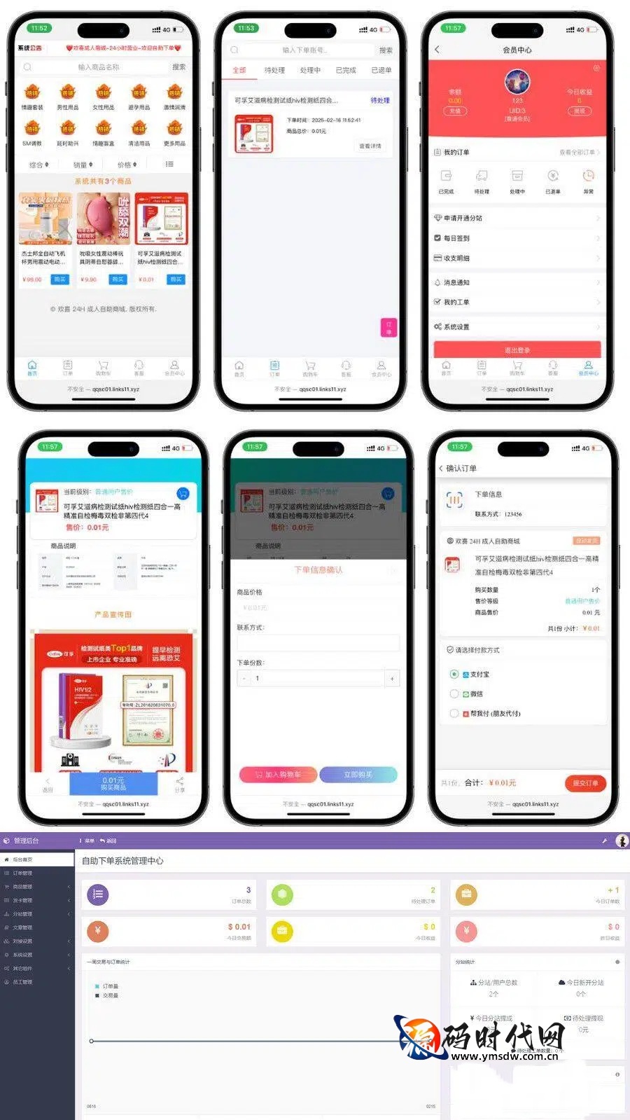 H5响应式成人商城系统源码+搭建教程｜基于彩虹发卡程序/支持分站运营/20套前台模板/微信支付宝官方支付
