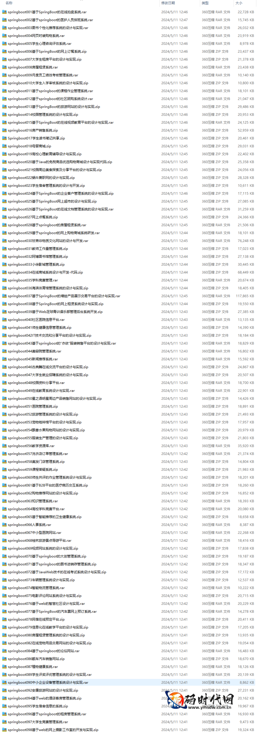 三千多套SpringBoot源码实战项目大全+论文范文合集｜前后端分离源码｜文档数据库全套打包
